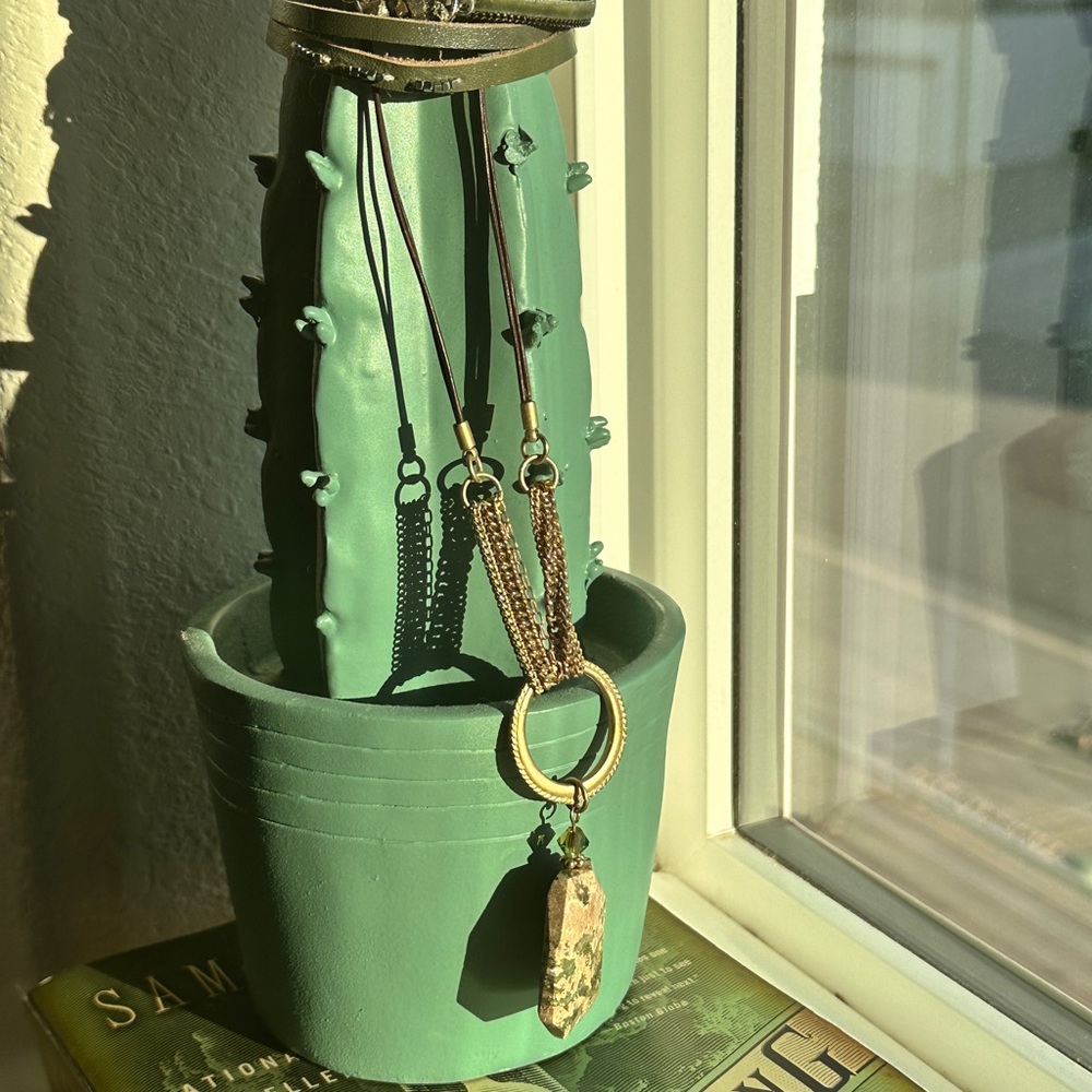 Boho-Chic Necklace & Wrap Bracelet Set